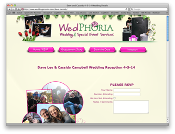 Wedding web Page